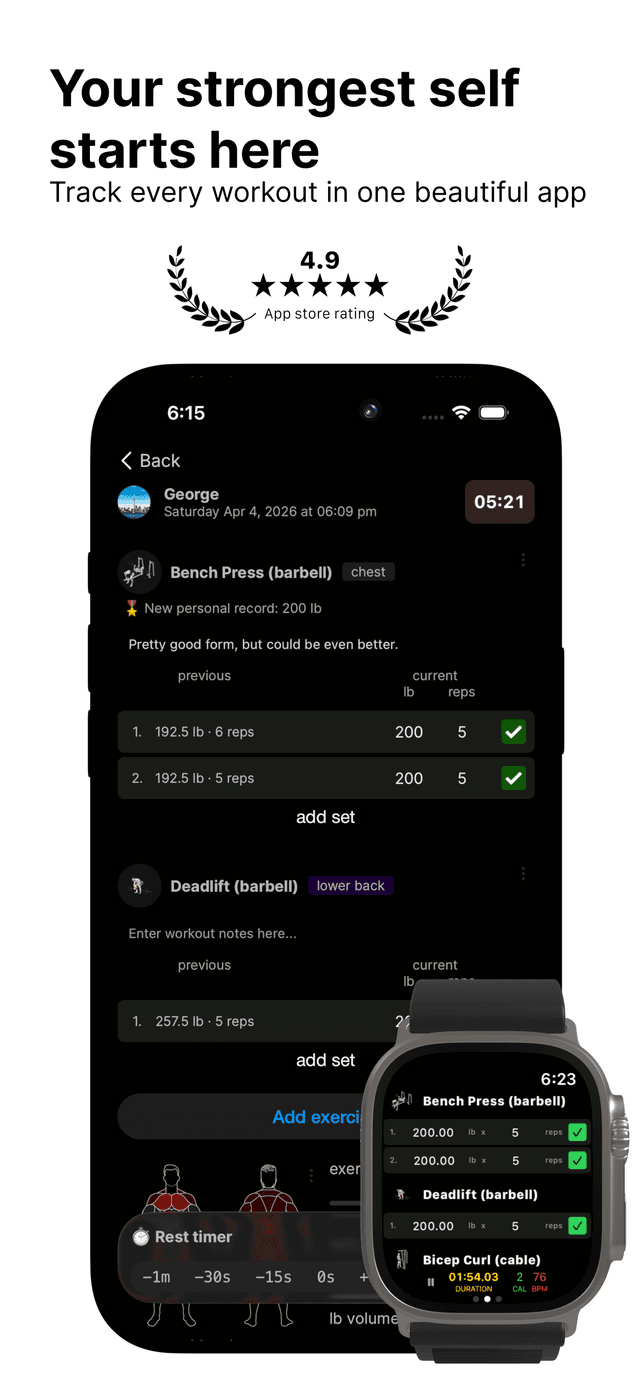 Log workouts with ease